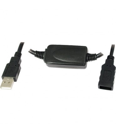 Cordon amplifié USB 2.0 type A mâle / type A femelle noir 10 mètres