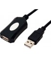 Cordon amplifié USB 2.0 type A mâle / type A femelle noir 5 mètres