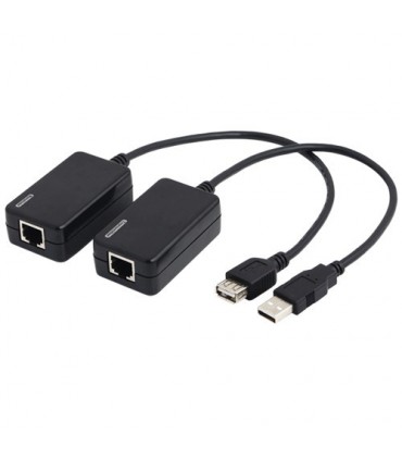 Line extendeur USB 2.0 type A mâle / type A femelle jusqu'à 60 mètres par liaison RJ45