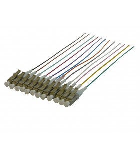 Lot de 12 pigtails couleurs assorties LC OM1 Mulimode 62.5/125 900µm LSOH 2 mètres